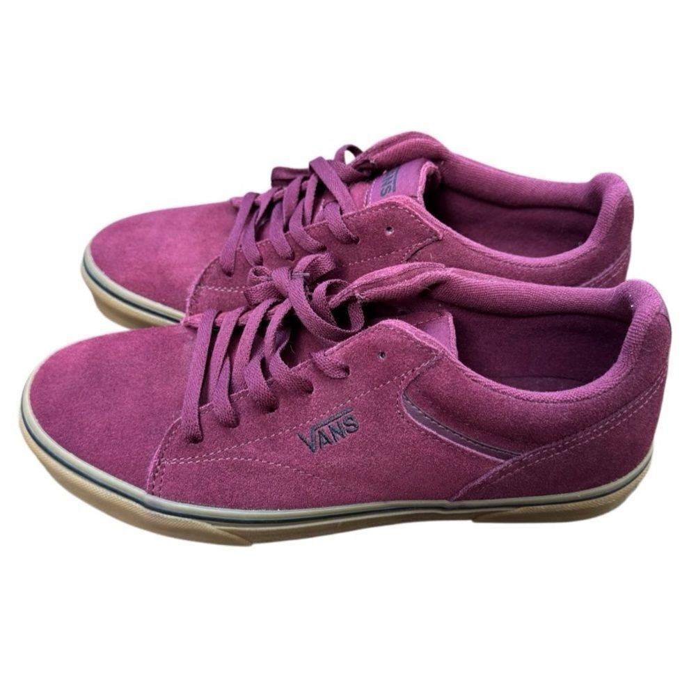 NWOT VANS Men's Seldan Suede Port/Gum Maroon Low Top Sneakers Size 10